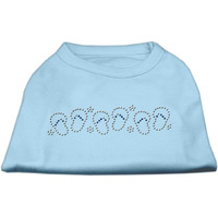 Mirage Pet Products Beach Sandals Rhinestone Pet Shirt, Large, Baby Blue