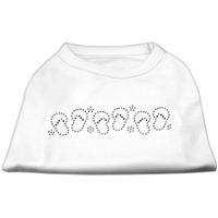 Mirage Pet Products Beach Sandals Rhinestone Pet Shirt, Medium, White