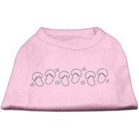Mirage Pet Products Beach Sandals Rhinestone Pet Shirt, Medium, Light Pink