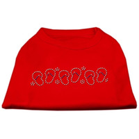 Mirage Pet Products Beach Sandals Rhinestone Pet Shirt, Small, Red