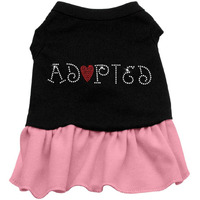Pet Dog & Cat Dress Rhinestone, "Birthday Girl" Black W/Light Pink 2XL (20-25 lbs.)