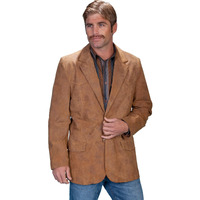 Scully Men's Oakridge Western Leather Blazer Brown 48 T