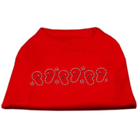 Mirage Pet Products Beach Sandals Rhinestone Pet Shirt, Large, Red