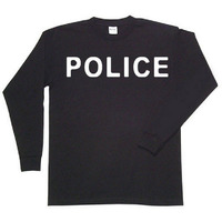 Fox Outdoor Products Police White Imprint Long Sleeve Imprinted T-Shirt, Black, 3X-Large