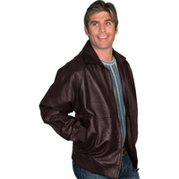 Scully Mens Zip Front Lamb Jacket 3 Xlarge Brown