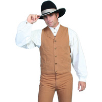 Scully Men's Cotton Canvas Vest Big and Tall Brown X-Large Tall