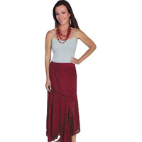 Scully HC64-BUR-M Honey Creek Ladies Skirt - Burgundy44; Medium