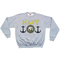 Fox Outdoor Products Navy Seal Crewneck Sweatshirt, Grey, Small