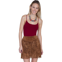 Scully Women's Fringe Tiered Suede Mini Skirt - L704-TRQ