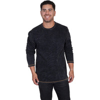 Scully Western Shirt Mens Long Sleeve Crew Layer XL Charcoal TR-058