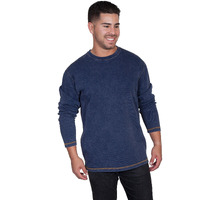 Scully Western Shirt Mens Long Sleeve Crew Layer XL Navy TR-058