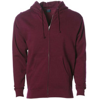 Independent Trading Co. ITC Men's Hooded Full-Zip Sweatshirt, Maroon, Small