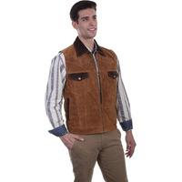 Scully Men's Two Tone Concealed Carry Suede Vest Coffee XX- US