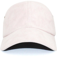 Sweat Active Women's Baseball Cap - Classic 6-Panel with Curved Brim, and Leather Strap Adjustable Closure with Custom Gunmetal Hardware (Blush, Ultra Suede)