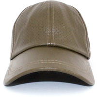 Sweat Active Women's Baseball Cap - Classic 6-Panel with Curved Brim, and Leather Strap Adjustable Closure with Custom Gunmetal Hardware (Army, Leather)