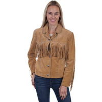 Scully Women's Suede Snap Fringe Jacket Rust Copper X-Large