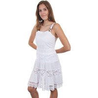 Scully Western Dress Womens Sleeveless Crochet Hem XXL White PSL-235