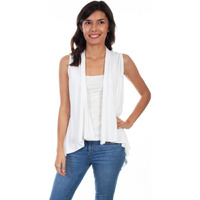 Scully Lace Knit Vest Ivory MD