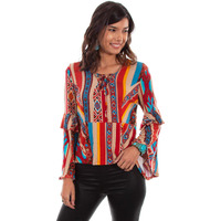 Scully Women's HC517 Serape Blouse, Serape - XX-Large