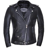 K-2183 LAMBSKIN LADIES LEATHER JACKET ,Black ,4XL