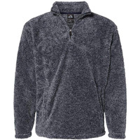J. America Boundary Shag Frosty Sherpa Quarter-Zip Pullover M Navy
