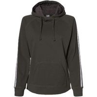 J. America Women's Rival Fleece Hooded Sweatshirt XL Black