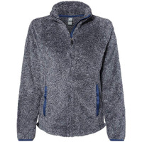 J. America Women's Boundary Shag Frosty Sherpa Full-Zip S Navy