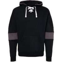 J. America Sport Lace Colorblocked Fleece Hooded Sweatshirt M Navy