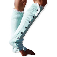 Lacy Legs - Lounge in Delicate and Cozy Lacy Socks, Mint