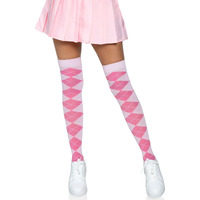 Leg Avenue womens Argyle Knit Over the Knee Socks. Tights, Pink, One Size US