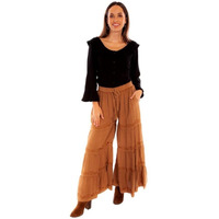 Scully Western Pants Womens Rayon Palazzo Wide Leg M Beige F0_HC867