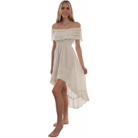 Scully Western Dress Womens Off Shoulder Hi-Lo S Vanilla F0_PSL-266