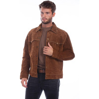 Scully Western Jacket Mens Snap Modified Denim XXL Cafe Brown F0_1098