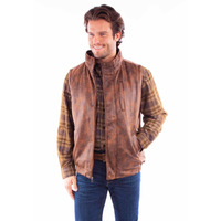 Scully Western Vest Mens Moleskin Snap Front Polyester S Brown F0_5324