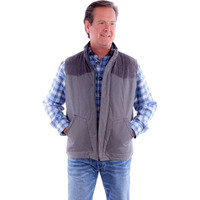Scully Western Vest Mens Collar Quilted Lined XL Charcoal F0_TR-079
