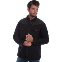Scully Western Jacket Mens Quilted Canvas Snap XXL Black F0_5285
