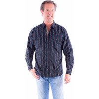 Scully Western Shirt Mens Long Sleeve Snap Skulls XXL Turq F0_PS-093