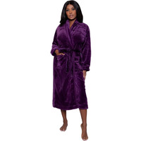 Be Wicked Womens Helena Full-Length Plush Robe, S-M, Purple