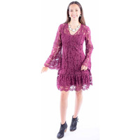 Scully Merlot Long Sleeve Womens Lace Dress HC557, Purple, 2XL-Large