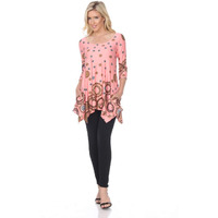 212 Main 1301-47-S Erie Tunic Top - Coral Small
