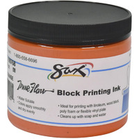 Sax True Flow Water Soluble Block Printing Ink - 16 Ounces - Orange