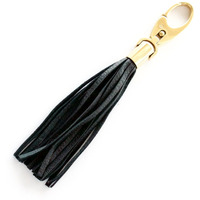 Leather Tassel (Black/Gold)