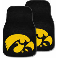 FANMATS NCAA University of Iowa Hawkeyes Nylon Face 2-pc Carpet Car Mat , 18"x27"
