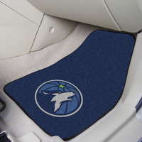 FANMATS Sports Team Logo National Basketball Association Minnesota Timberwolves 2 - Piece Carpeted Car Mats 17"x27"