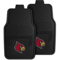 FANMATS Louisville Sports Team Logo Car SUV Truck Vehicle Floor Rug Heavy Duty 2-Piece Vinyl Car Mats 17"x27"