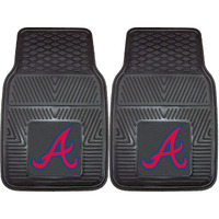 Atlanta Braves Heavy Duty 2-Piece Vinyl Car Mats 18"x27"