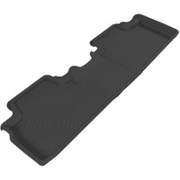 3D MAXpider Second Row Custom Fit All-Weather Floor Mat for Select Honda Civic Models - Kagu Rubber (Black)