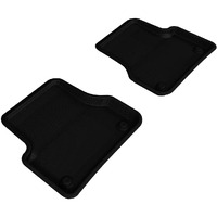 3D MAXpider Second Row Custom Fit All-Weather Floor Mat for Select Audi Models - Kagu Rubber (Black)
