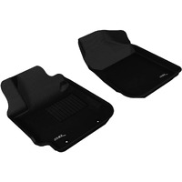 3D MAXpider - L1TY04311509 Front Row Custom Fit All-Weather Floor Mat for Select Toyota Matrix Models - Kagu Rubber (Black)