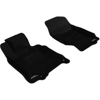 3D MAXpider Custom Fit Kagu Floor Mat (Black) Compatible with Infiniti Q40 2015 / Q60 2014 / G35 / G37 Coupe / Sedan 2007-2013 - R1 (2 Eyelets)